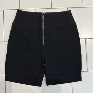Danielle Bernstein black high waisted dress shorts